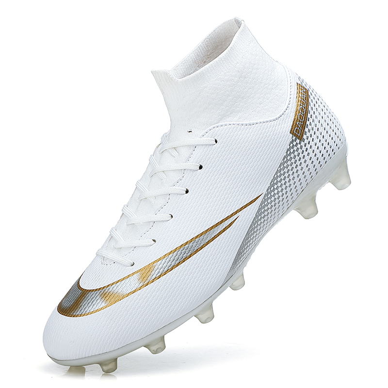 Unisex-Cleats Soccer Shoes for Big Boy Fg/ag High-top Spikes Football Shoes for Younth Professional Training Turf Indoor Ankle