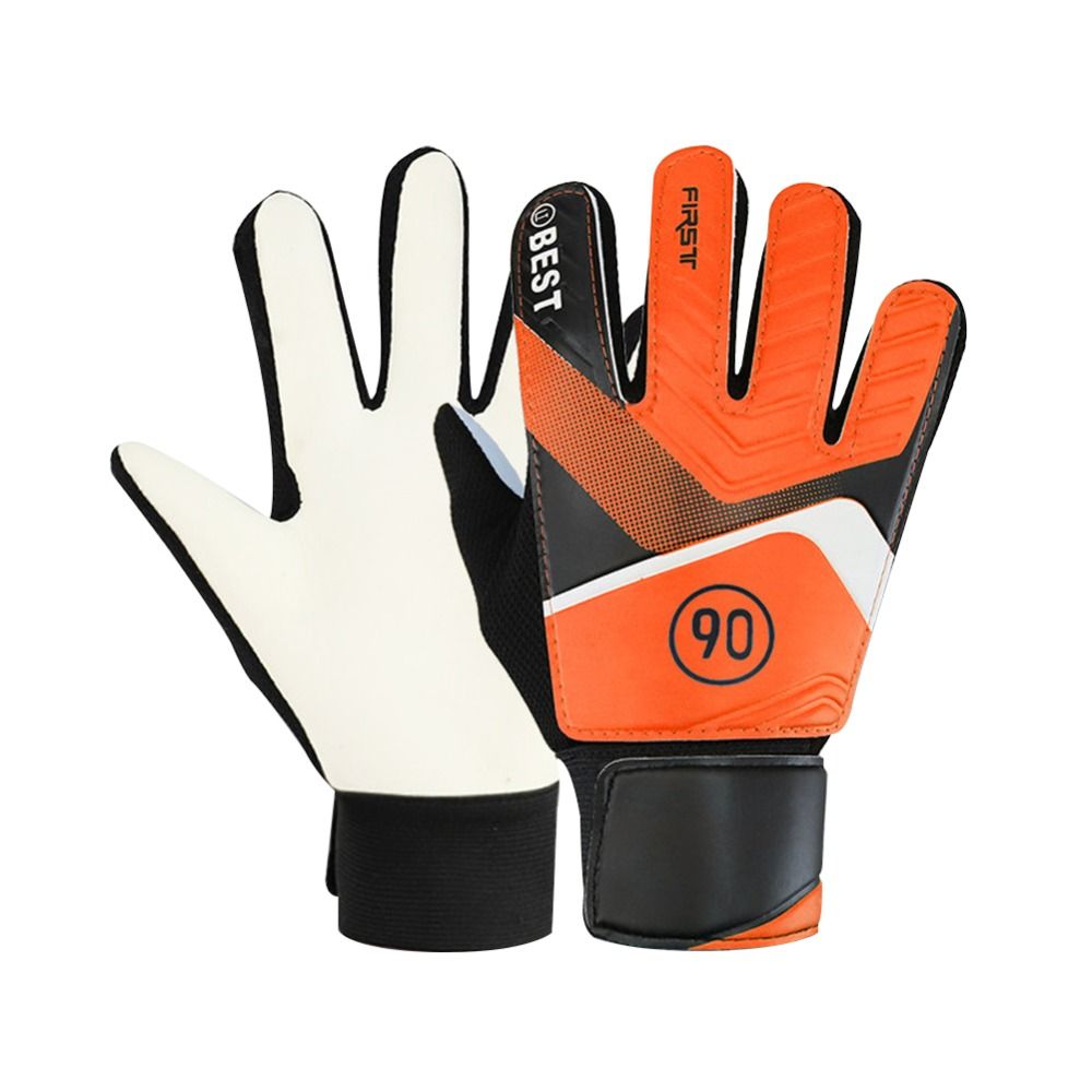 1 Pair Children Soccer Goalkeeper Gloves Anti-Collision Latex PU Goalkeeper Hand Protection Gloves Football Accessories for Kids