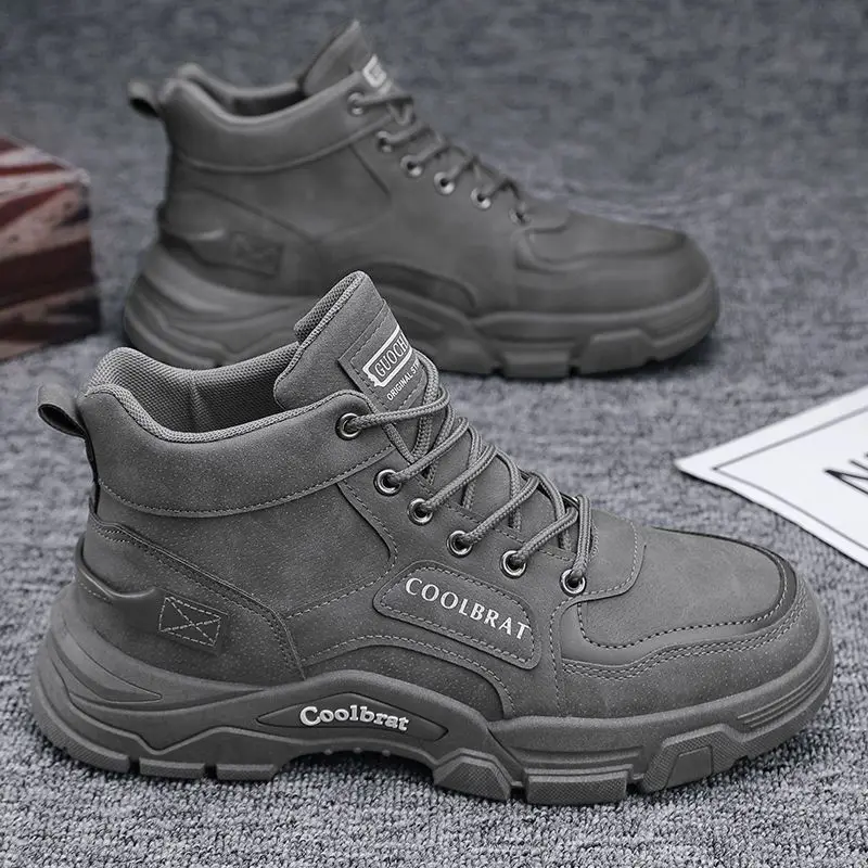 Brand Men's Boots Light Non-slip Sports Casual Shoes for Man New Anti Slip Comfortable Mountaineering Boots Working Shoes Boots