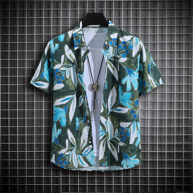 ?ÇÉ14 colors?ÇæMen's Tropical Short Sleeve Printed Shirt  Unisex  Casual Tops