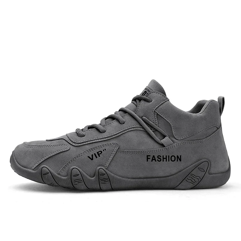 Waterproof Leather Ankle Boots for Men Waterproof Sneakers lace Up Leather Casual Sneakers for Men Casual Motorcycle Shoes
