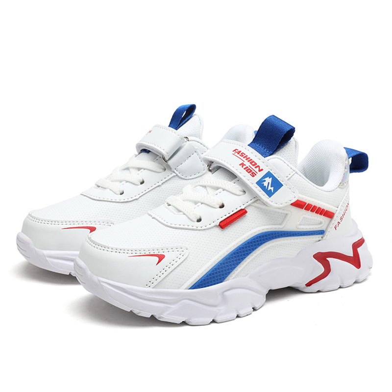Leather Children's Sneakers Sport Kids Boys Girls Casual Shoes Breathable Non Slip School Walkiing Footwear