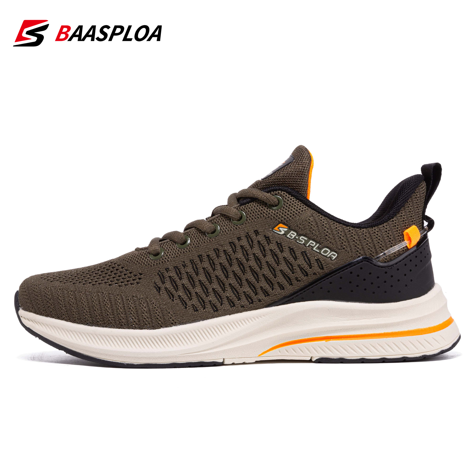 Baasploa Men Sport Shoes New Breathable Mesh Running Shoes Men Classic Casual Sneakers Male Non-slip Outdoor Comfort Walking